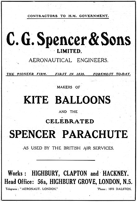 C.G.Spencer & Sons. Aeronautical Engineers                       