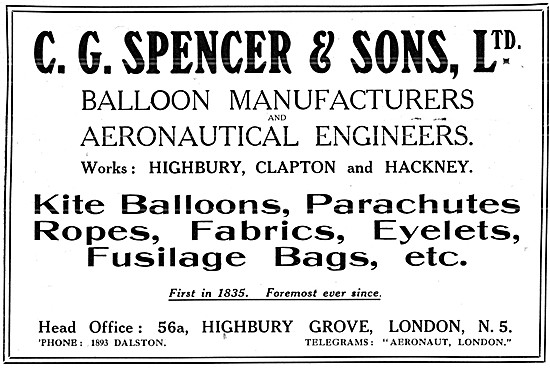 C.G.Spencer & Sons Balloon Manufacturers & Aeronautical Engineers