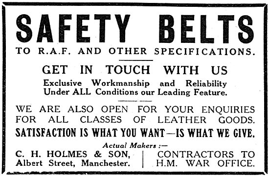 C.H.Holmes & Son - Aircraft Safety Belts                         