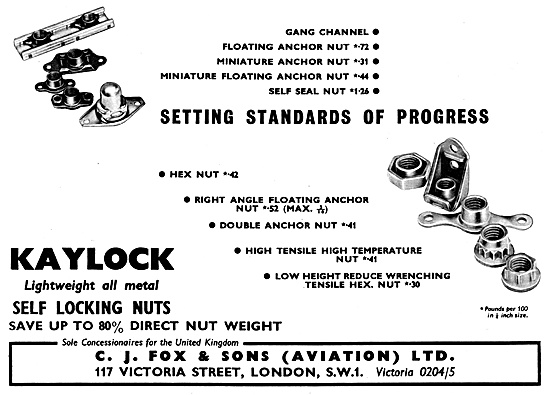 C.J.Fox Kaylock Fasteners & AGS Parts                            