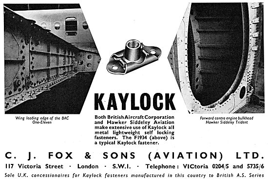 C.J.Fox  KAYLOCK F1394 Fasteners                                 