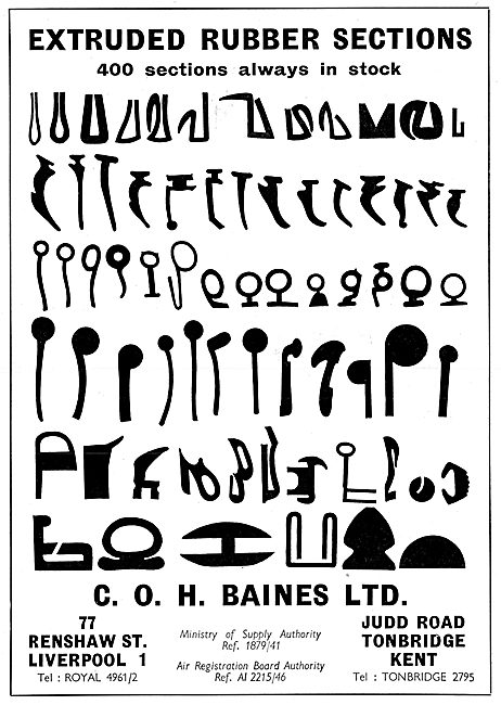 C.O.H.Baines Extruded Rubber Sections                            