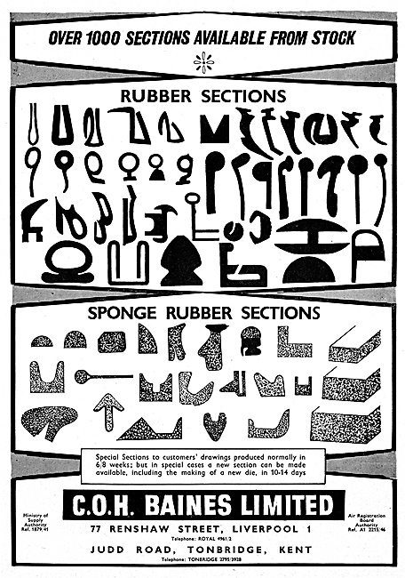 C.O.H.Baines. Rubber Sections                                    