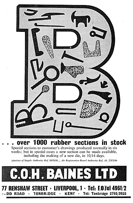 C.O.H.Baines Rubber Sections                                     