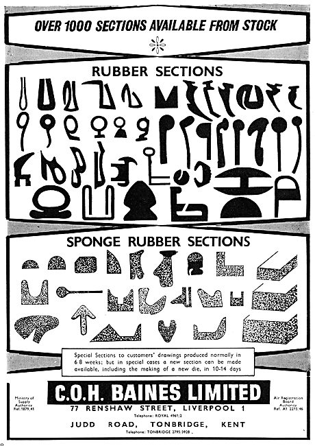 C.O.H.Baines. - Rubber Sections For The Aircraft Industry        