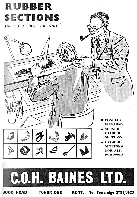 C.O.H.Baines Rubber Sections For Aircraft - Sponge Rubber        