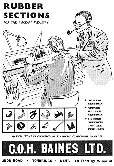 C.O.H.Baines Rubber Sections. Sponge Rubber                      