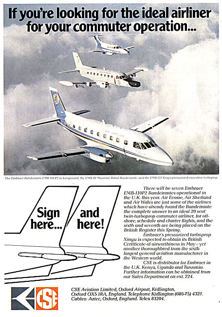 CSE Aviation - Oxford Air Training School - Embraer              