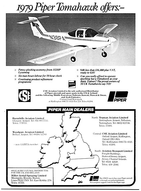 CSE Aviation - Oxford Air Training School - Piper Tomahawk PA 38 