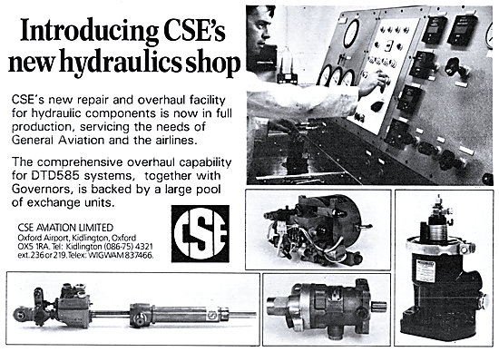 CSE Aviation Aircraft Maintenance - CSE Hydraulic Shop 1983      