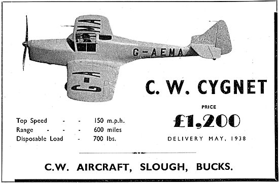 C.W.Aircraft Cygnet : G-AEMA                                     