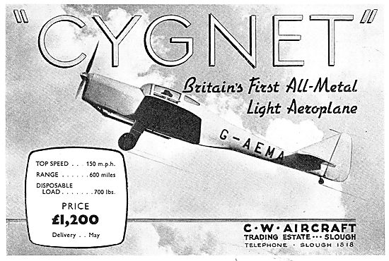 C.W.Aircraft Cygnet - G-AEMA                                     