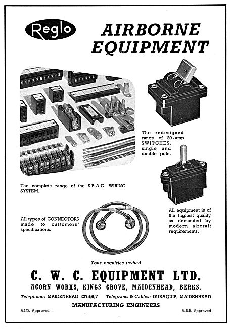 CWC REGLO Electrical & Electronic Equipment For Aircraft         