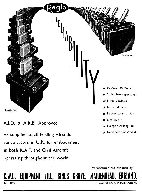 CWC REGLO Electrical & Electronic Equipment For  Aircraft        