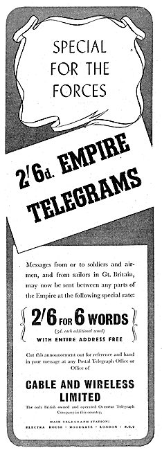 Cable And Wireless : Telegrams & Telegraphic Services            