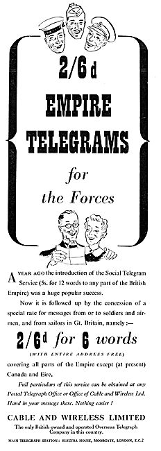 Cable And Wireless : Telegrams & Telegraphic Services            