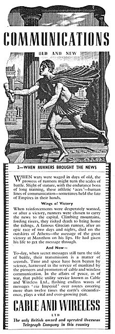 Cable And Wireless : Telegrams & Telegraphic Services            