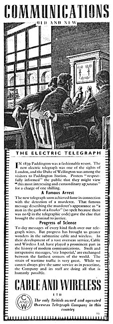Cable And Wireless : Telegrams & Telegraphic Services            