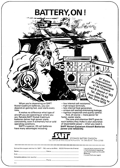 Cadmium Nickel Batteries - SAFT Aircraft Batteries               