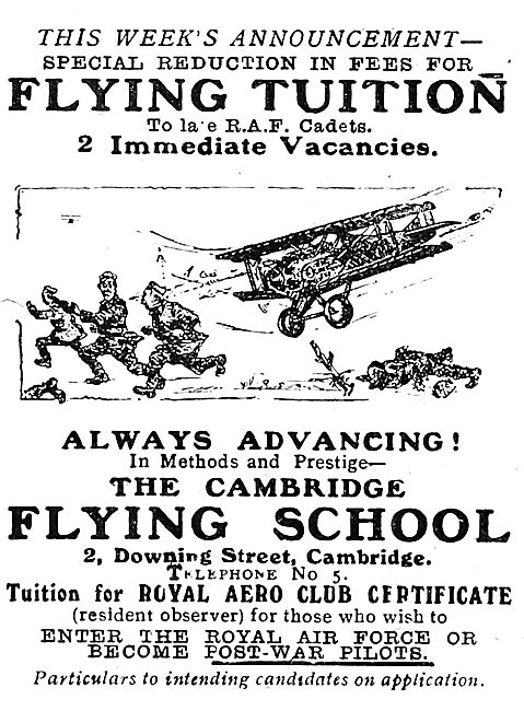 The Cambridge School Of Flying - 1919                            