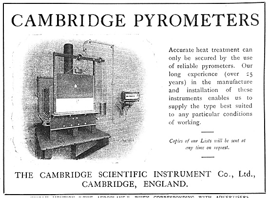 The Cambridge Scientific Instrument. Cambridge Pyrometer 1918    