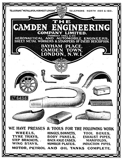 The Camden Engineering Company Ltd - Aeronautical Engineers      