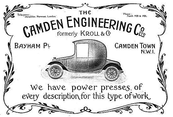 The Camden Engineering Company Ltd - Aeronautical Engineers      