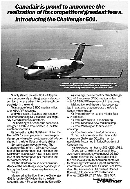 Canadair Challenger 601                                          
