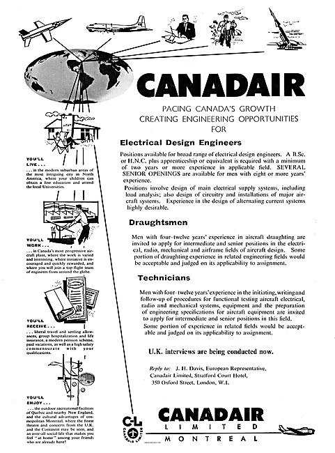 Canadair. Openings For Electrical Design Engineers               