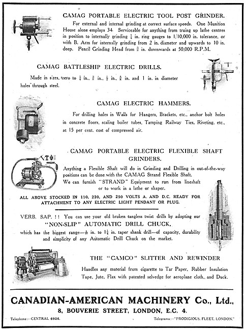 The Canadian-American Machinery Company Electric Tools           