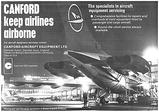 Canford Aircraft Equipment. Aircraft Equipment Servicing         