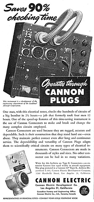 Cannon Electrtical Plugs & Connectors                            
