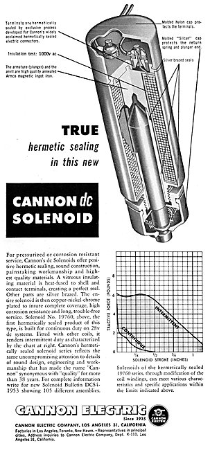 Cannon Aircraft Electrical Components                            