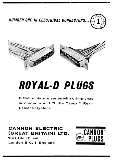 Cannon Royal-D Plugs. Electrical Connectors                      