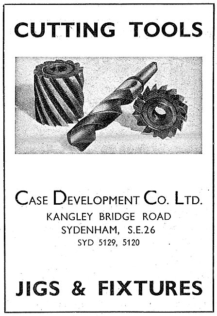 Case Development. Cutting Tools, Jigs & Fixtures                 