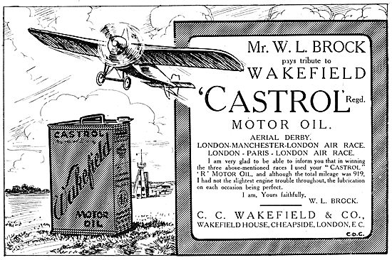 Wakefield Castrol Motor Oil 1914                                 