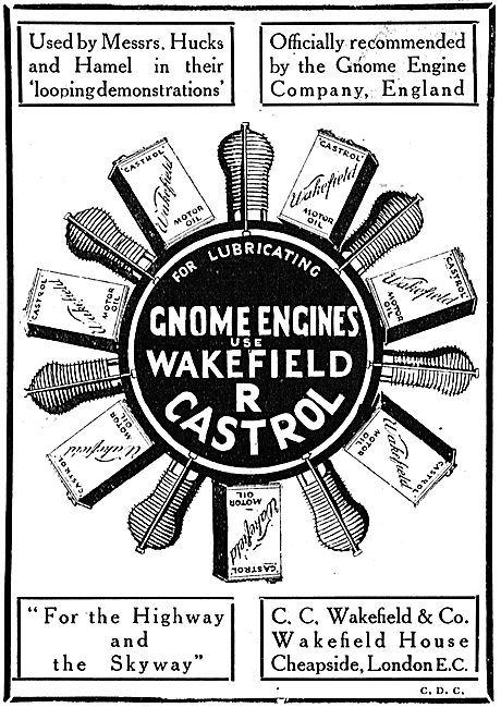 Castrol Oil Officially Recommended By The Gnome Engine Company   