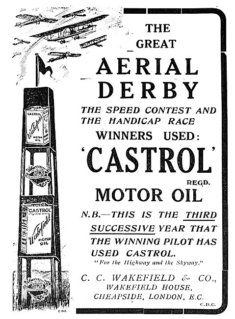 Winners User Castrol R Aero Engine Oils                          