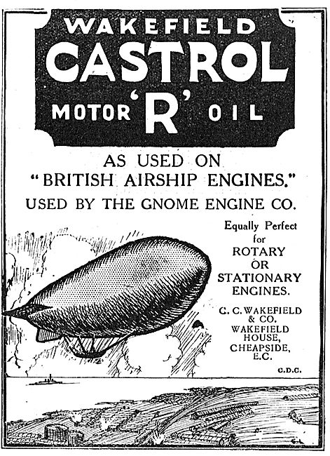 Castrol R Motor Oil As Used On British Airship Engines           