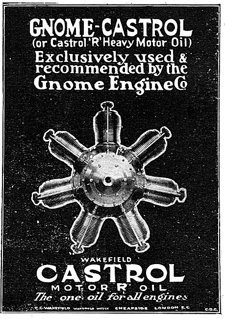 Castrol R Heavy Motor Oil Exclusively Used By The Gnome Engine Co