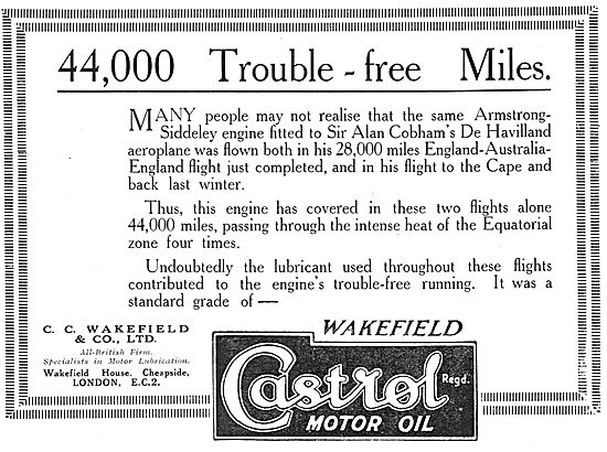 Castrol Oil - 44,000 Trouble-Free Miles.                         