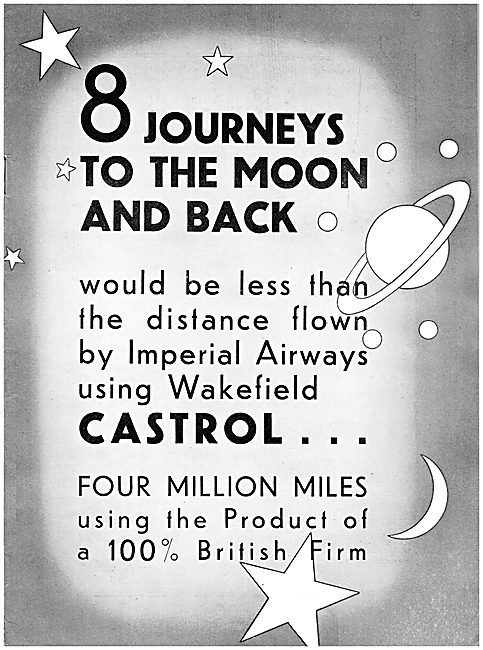 Castrol Oils Specfied By Imperial Airways                        