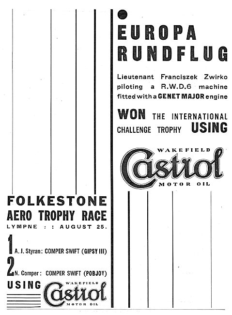 Europa Rundflug International Challenge Won Using Castrol        