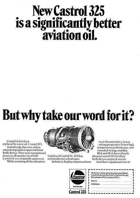 Castrol 325 Aviation Oil                                         