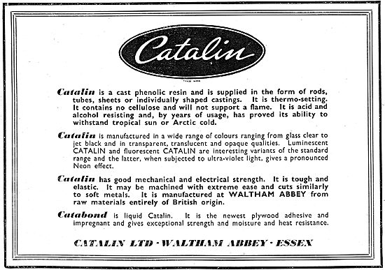 Catalin Ltd. Catalin Cast Phenolic Resin. Catabond               