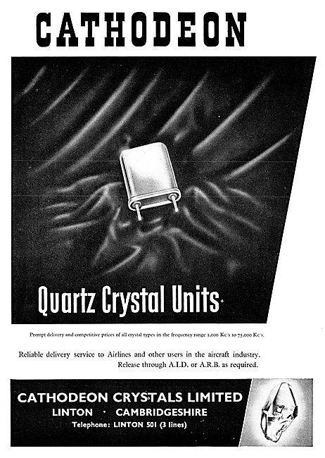 Cathodeon Quartz Crystal UNits For Aircraft Radios               