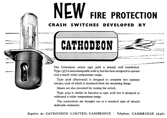 Cathodeon Type 1377 Fire Protection Crash Switches               