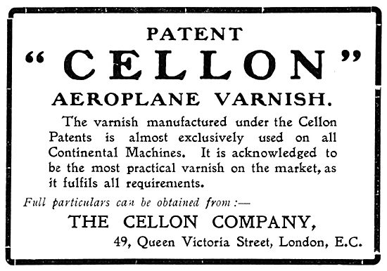 Cellon Aircraft Dope, Varnish, Paints & Finishes                 