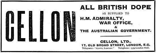 Cellon Dope- As Supplied To HM Admiralty & The War Office        