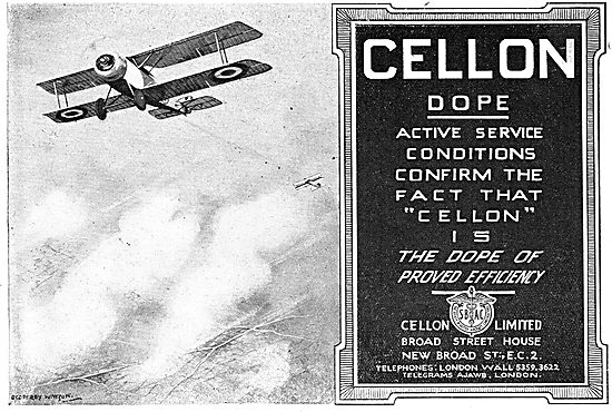 Cellon Dope For Aeroplanes On Active Service                     